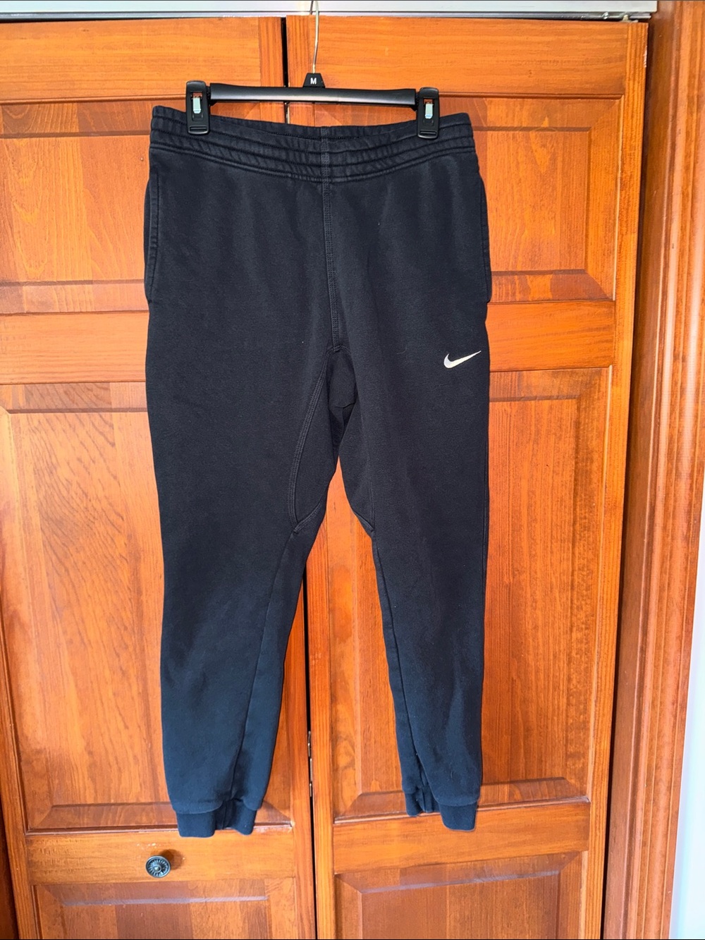 Nike Black Women's Fleece Joggers with White Swoosh